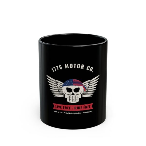 1776 Motor Co. Winged Skull Black Mug