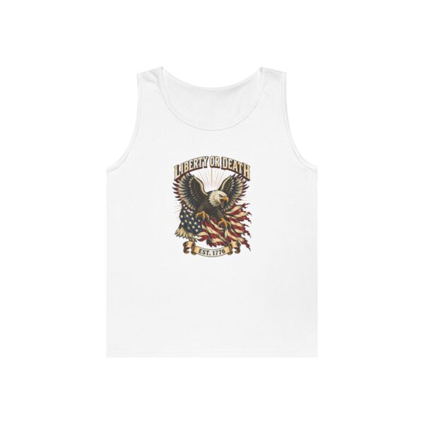 Liberty or Death Eagle Tank Top, White