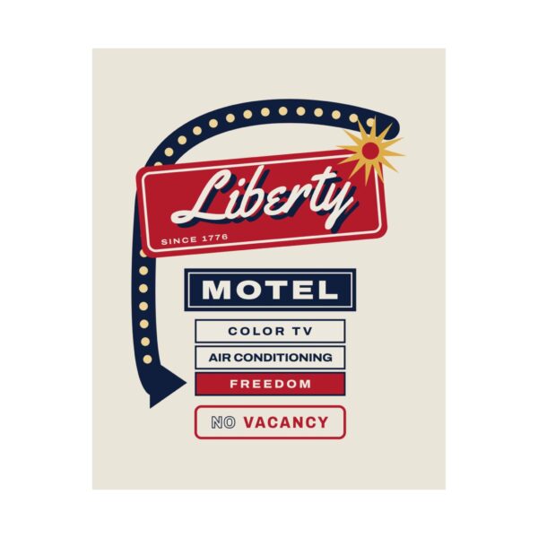 Liberty Motel Retro Americana Poster