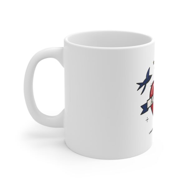 American Traditional Tattoo Heart Mug