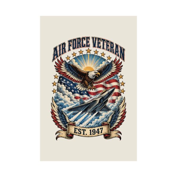 Air Force Veteran Eagle & Jet Poster