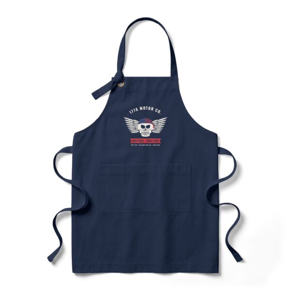 1776 Motor Co. Winged Skull BBQ Apron, Duck Brown