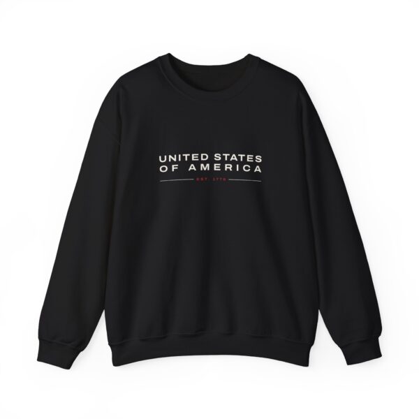 United States of America Est. 1776 Crewneck Sweatshirt, Black
