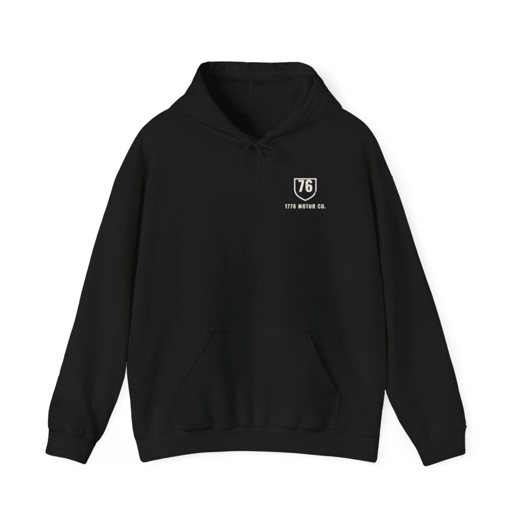 1776 Motor Co. Garage & Speed Shop Hoodie, Back Print