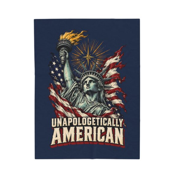 Unapologetically American Lady Liberty Plush Throw Blanket