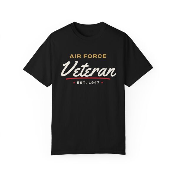 Air Force Veteran Script Tee, Black