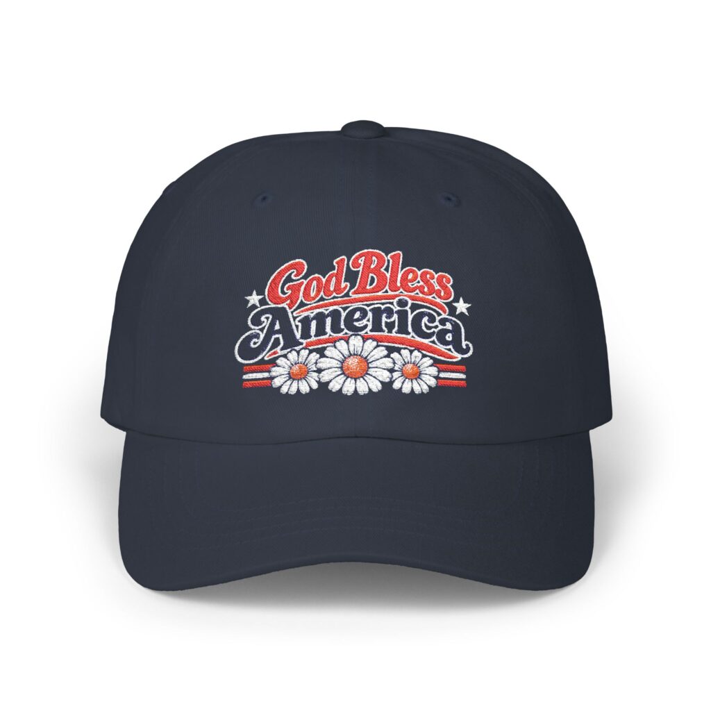 God Bless America Groovy Daisy Dad Hat