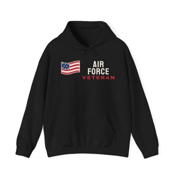 Air Force Veteran Flag Hoodie, Black