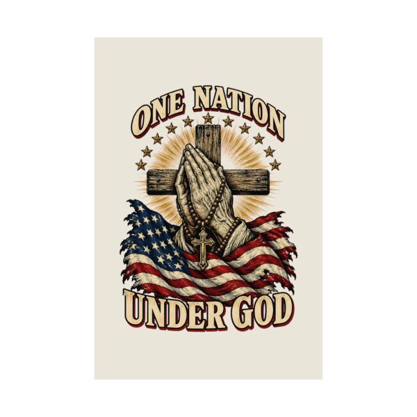 One Nation Under God Praying Hands Poster
