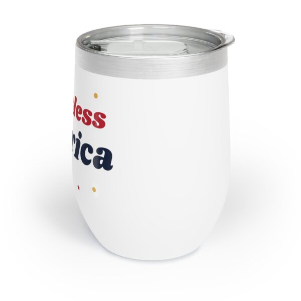 God Bless America Groovy Daisy Wine Tumbler, White