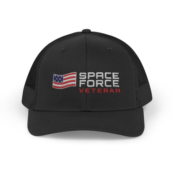 Space Force Veteran Flag Trucker Hat