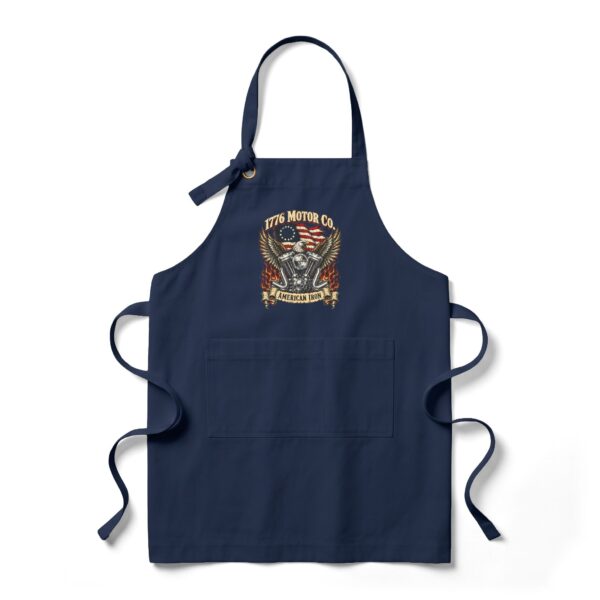 1776 Motor Co. American Iron BBQ Apron, Duck Brown