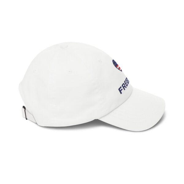 Women's Flag Heart Freedom Dad Hat, White