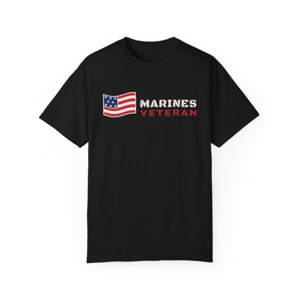 Marines Veteran Flag Tee, Black