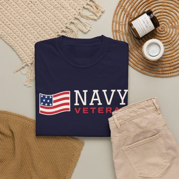 Navy Veteran Flag Tee, True Navy