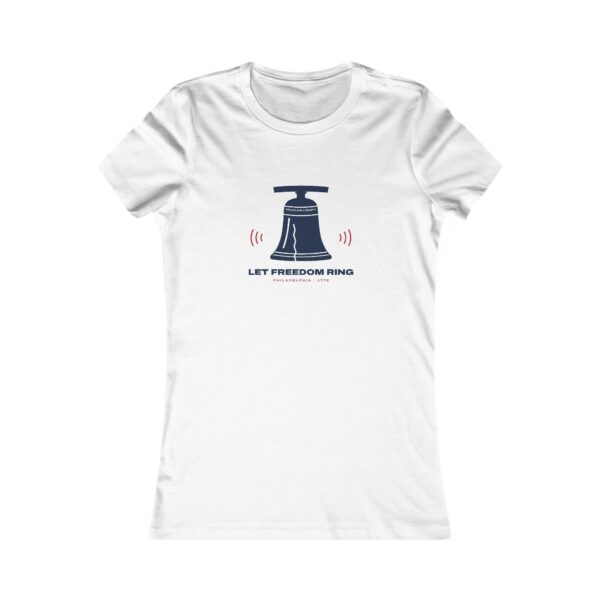 Let Freedom Ring Liberty Bell Women's Fitted Tee, White