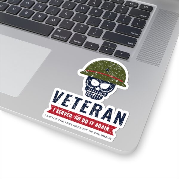 Veteran Helmet Skull I Served I'd Do It Again Sticker