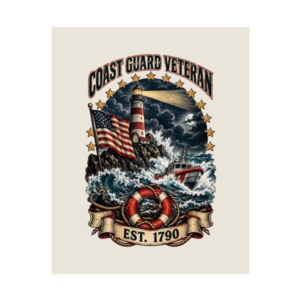 Coast Guard Veteran Lighthouse Poster