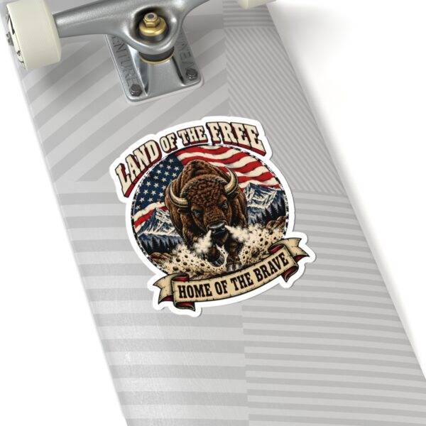 Land of the Free Bison Sticker