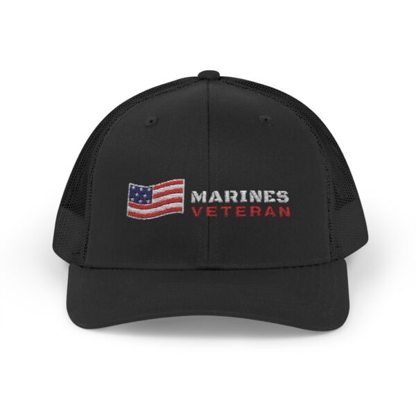 Marines Veteran Flag Trucker Hat
