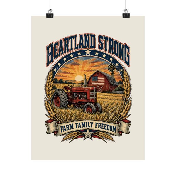 Heartland Strong Tractor & Barn Poster