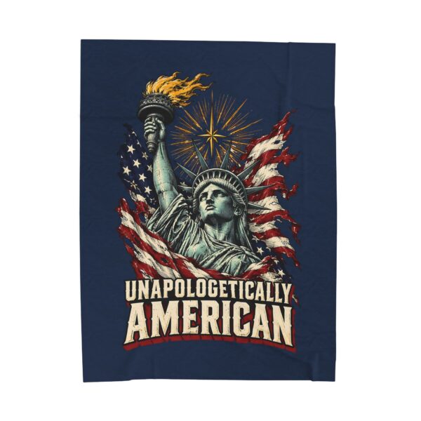 Unapologetically American Lady Liberty Plush Throw Blanket