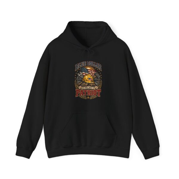 Blue Collar Patriot Hard Hat Hoodie, Black