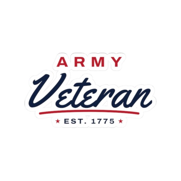Army Veteran Script Sticker