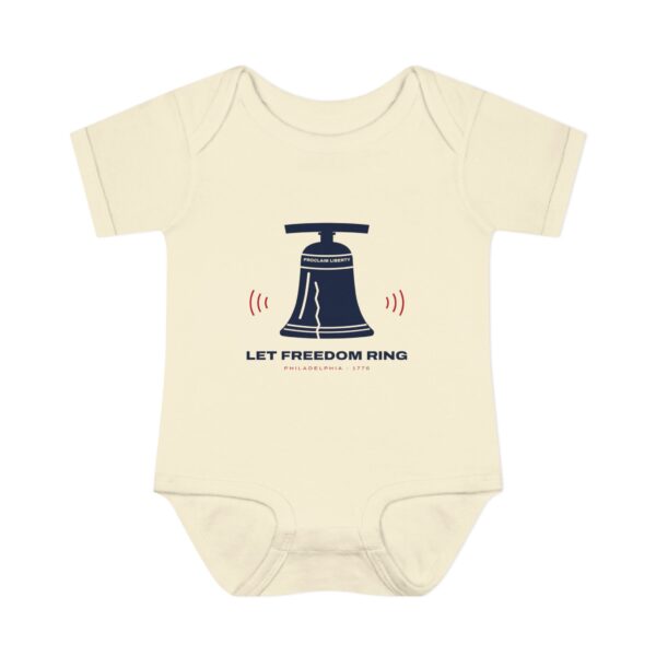 Let Freedom Ring Liberty Bell Baby Bodysuit, Natural