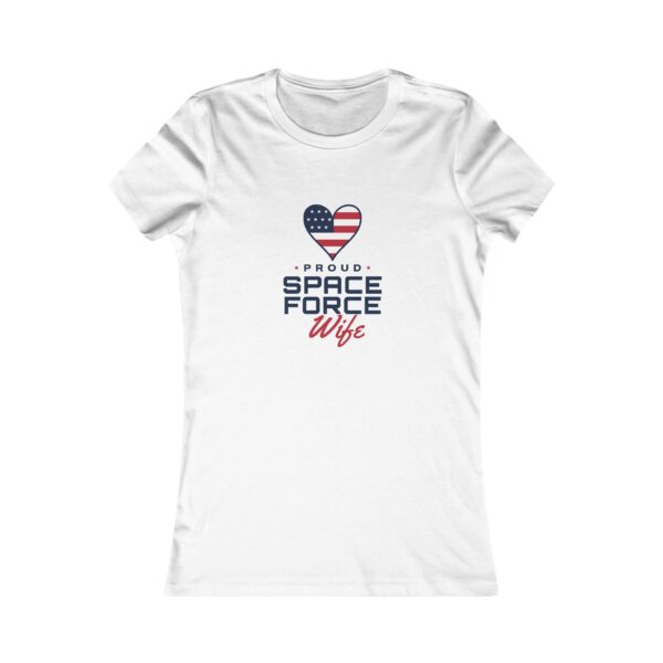 Proud Space Force Wife Women's Fitted Tee, White