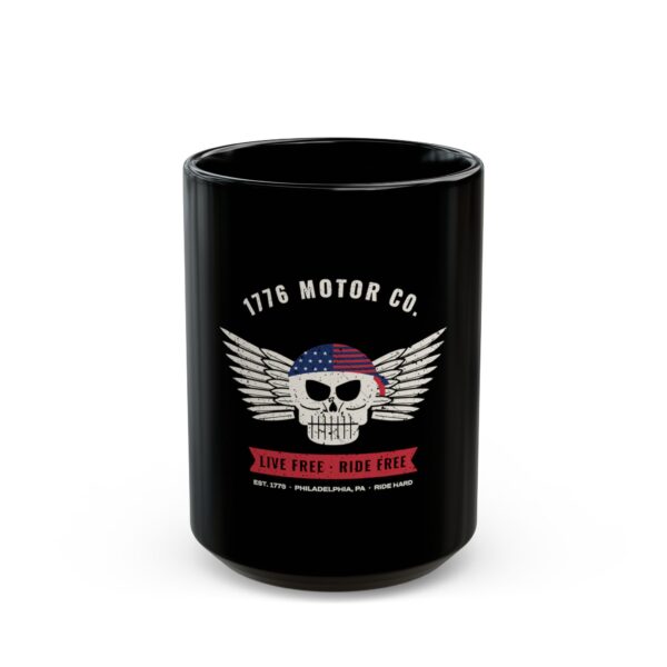 1776 Motor Co. Winged Skull Black Mug