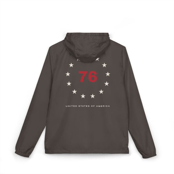 Thirteen Star 76 Seal Full-Zip Windbreaker, Front & Back, Graphite