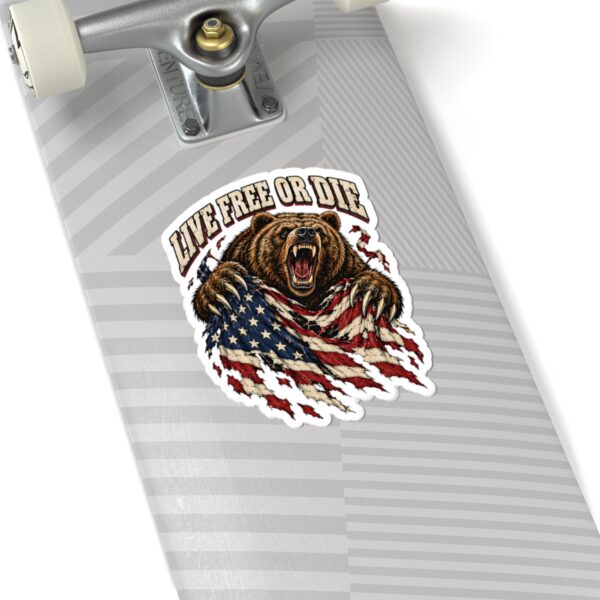 Live Free or Die Grizzly Sticker