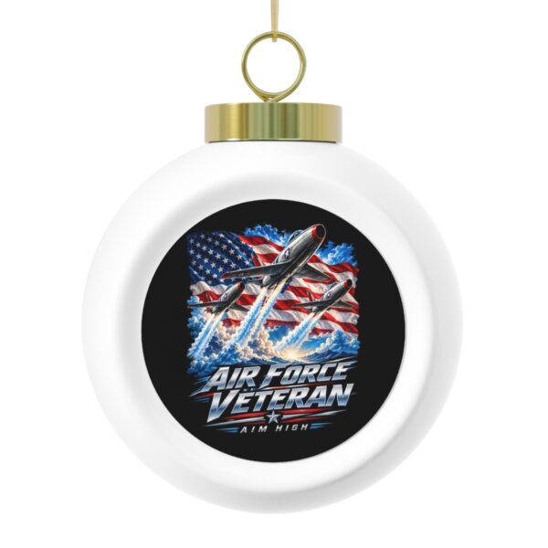 Air Force Veteran Aim High Globe Christmas Ornament
