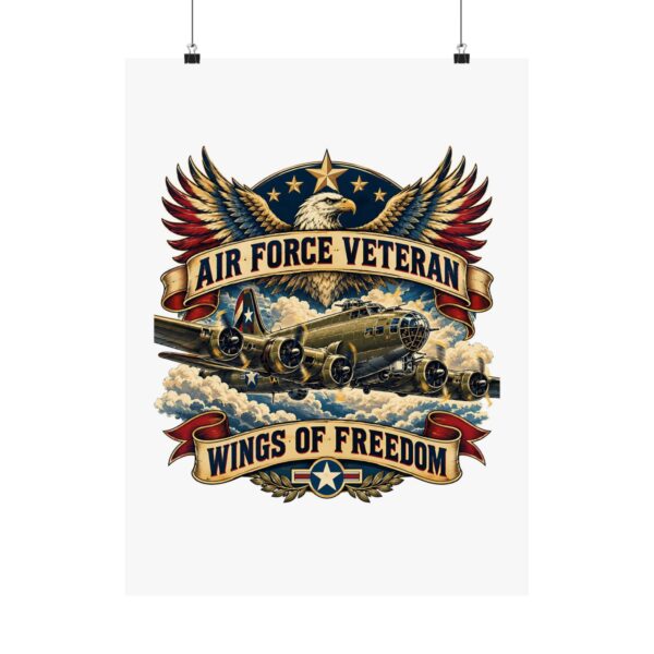 Air Force Veteran Wings of Freedom Poster
