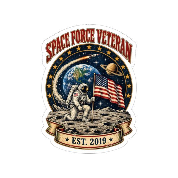Space Force Veteran Moon Landing Sticker