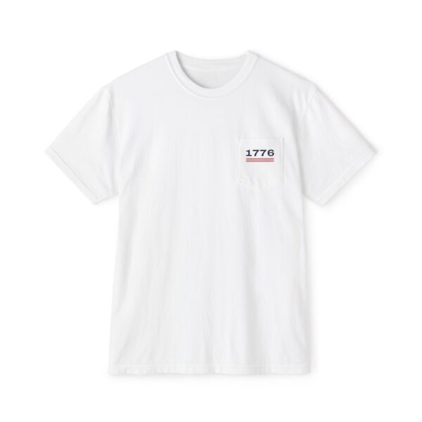 America Stars & Stripes Pocket T-Shirt, Back Print, White