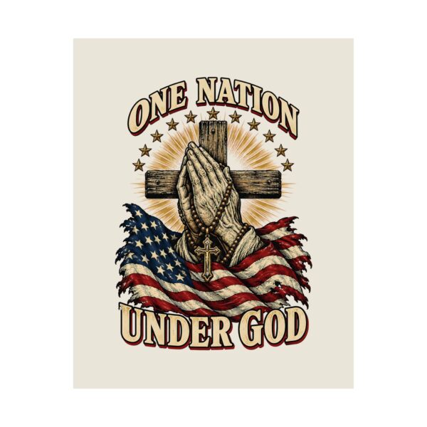 One Nation Under God Praying Hands Poster