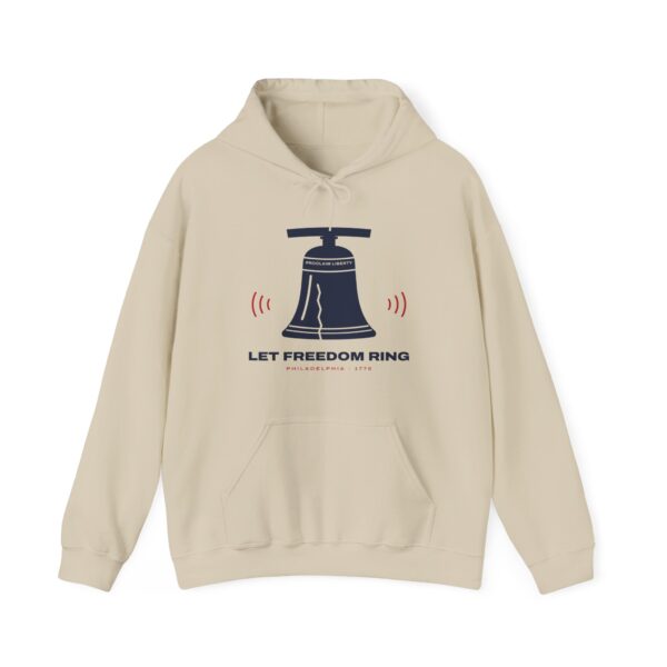 Let Freedom Ring Liberty Bell Hoodie, Sand
