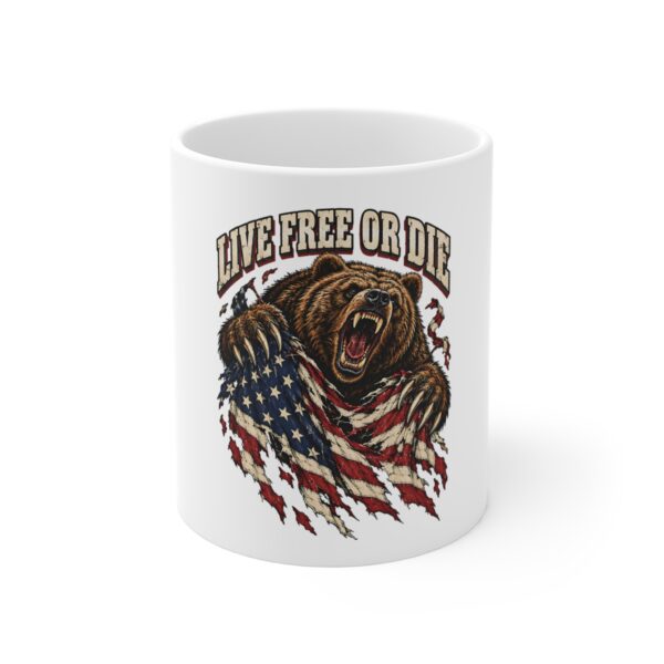 Live Free or Die Grizzly Mug