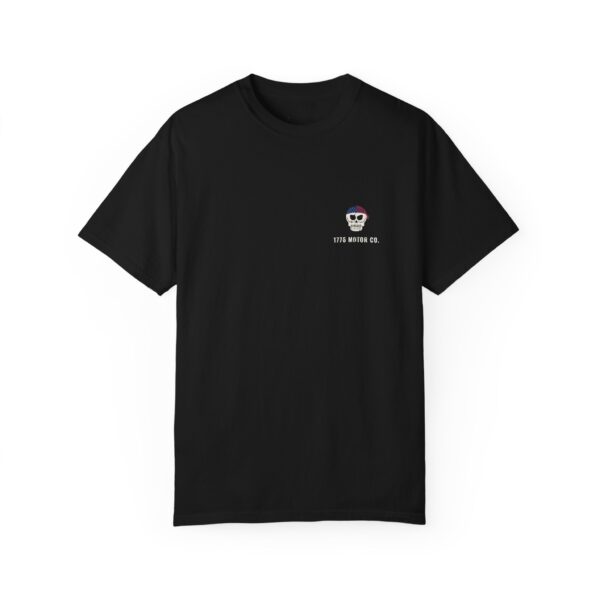 1776 Motor Co. Winged Skull Tee, Back Print, Black