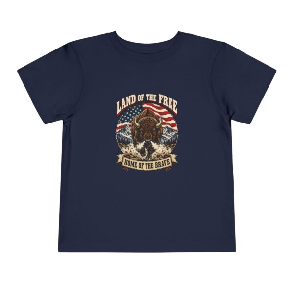 Land of the Free Bison Toddler Tee, Natural