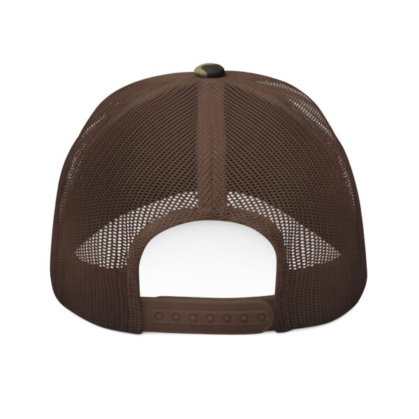 Army Veteran Flag Camo Trucker Hat, Camo Olive