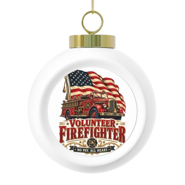 Volunteer Firefighter Globe Christmas Ornament