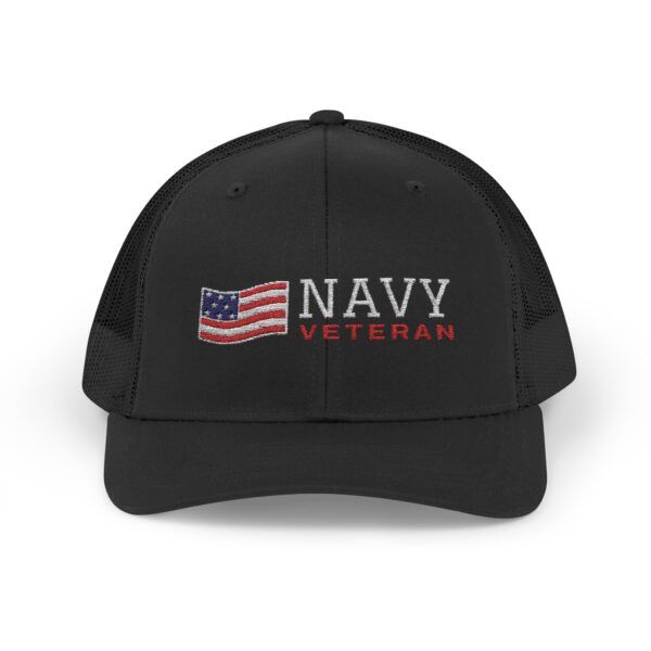 Navy Veteran Flag Trucker Hat