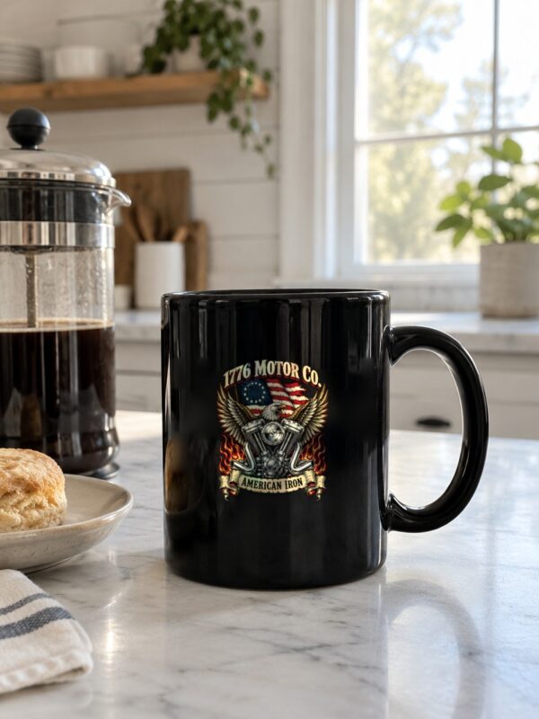 1776 Motor Co. American Iron Black Mug