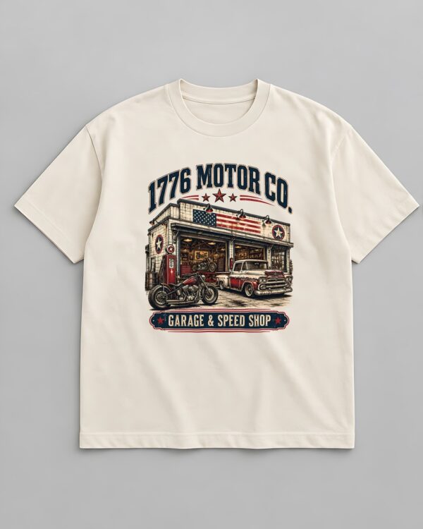 1776 Motor Co. Garage & Speed Shop Tee