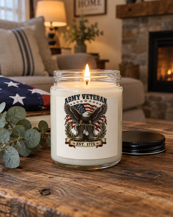 Army Veteran Eagle & Boots Soy Candle