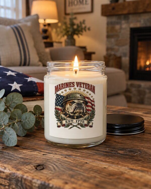 Marines Veteran Bulldog Soy Candle