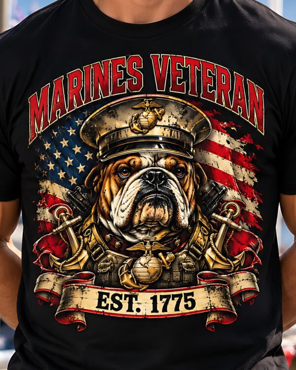 Marines Veteran Bulldog Tee